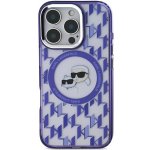 Karl Lagerfeld IML Monogram K&CH Heads MagSafe pro iPhone 16 Pro Purple – Zboží Mobilmania