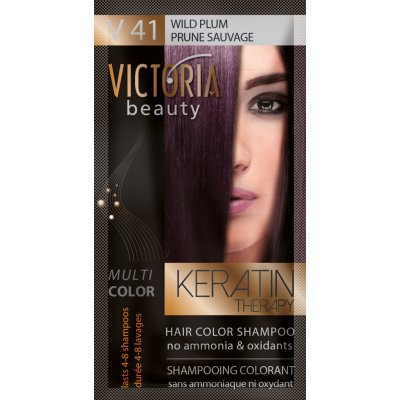 Victoria Beauty Keratin Therapy tónovací šampón na vlasy V 41 Wild plum 4-8 umytí