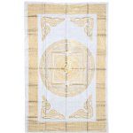 Sanu Babu přehoz na postel s tiskem bílý zlatý tisk Om mandala 206 x 136 cm – Hledejceny.cz