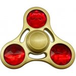 Zlatý fidget spinner HQ červený diamant – Zboží Dáma