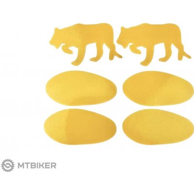 ShamanRacing reflexné samolepky, tiger, set 6 ks, žltá – Zboží Mobilmania