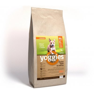 Yoggies Active granule lisované za studena s probiotiky Kachní maso & zvěřina 20 kg – Sleviste.cz