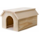 JK Animals dřevěný domek z masivu pro králíky 31 x 21,5 x 16 cm – Zboží Mobilmania