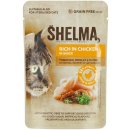 Krmivo pro kočky Shelma kočka kuřecí s rajčaty a bylinkami v omáčce 85 g