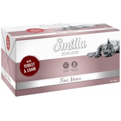 Smilla Fine Menu krůtí a jehněcí 8 x 100 g – Zbozi.Blesk.cz