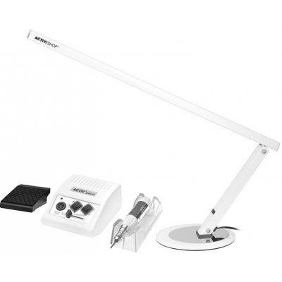 Activeshop Bruska na nehty Activ Power JD500 bílá + stolní lampa Slim 20W bílá – Zbozi.Blesk.cz