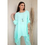 Fashionweek elegantní souprava košile a kalhoty ze vzdušného materiálu K1025 mentol – Hledejceny.cz