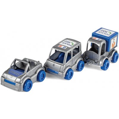 Wader Auto policejní Kid Cars 3ks plast 10cm v krabičce 30x8x10cm +
