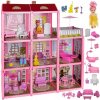 iMex Toys Plastový domeček pro panenky s panenkou a příslušenstvím