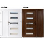 Soft Dvoukřídlé vchodové 6300+Panel Plný Zlatý dub/bílá pravé 150 x 200 cm – Hledejceny.cz