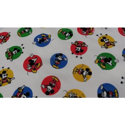 Bavlněná látka MICKEY MOUSE kolečka šíře 150 cm – Hledejceny.cz