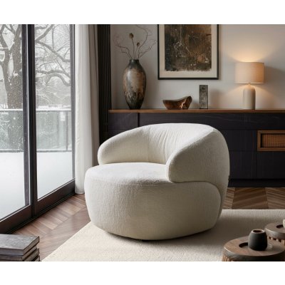 Delife Nova 88 x 88 cm bouclé měkký béžová – Zboží Mobilmania
