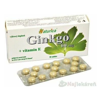 Naturica Ginkgo 60 mg + vit.E 30 tablet – Hledejceny.cz