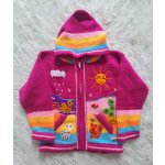 Dětský ručně vyšívaný svetr v Peru růžový – Zboží Dáma