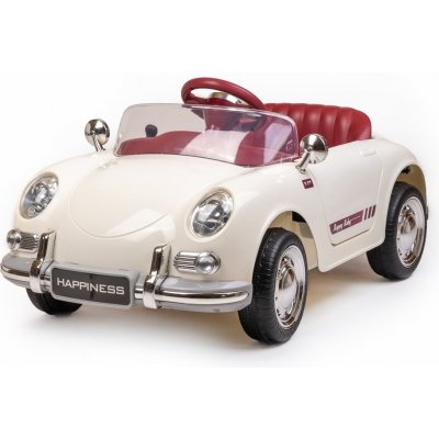 Baby Mix Retro Pearl dětské elektrické autíčko bílá – Zboží Mobilmania