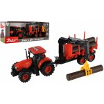 Teddies Traktor Zetor s vlekem s naklád. ramenem plast 36cm na setrvačník na bat. se svět. se zvuk. v krab. – Zboží Dáma