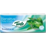 Tento Sensitive Eucalyptus 3vrstvé papírové kapesníky, 10×10 ks