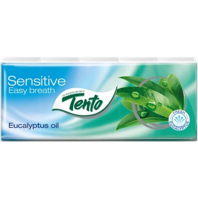 Tento Fresh papírové kapesníčky eucalyptus 3-vrstvé 10 x 10 ks