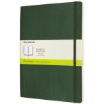 Moleskine Zápisník XL měkké desky tm.zelený čistý B5 96 listů – Zboží Mobilmania