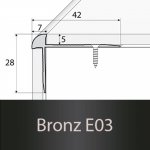 Profil Team Schodová hrana stříbro E01 1,2 m 5mm 42x28mm – Hledejceny.cz