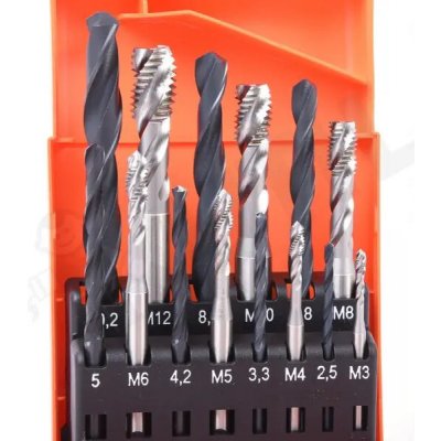 Bučovice Tools 104 002 Sada str. závitníků a vrtáků HSS D-2, M4-M10, DIN 371 - DIN 376 – Hledejceny.cz