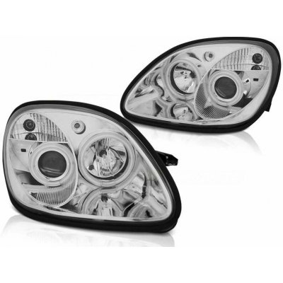 PŘEDNÍ SVĚTLA MERCEDES SLK R170, 1996-2004, ANGEL EYES, CHROM – Hledejceny.cz