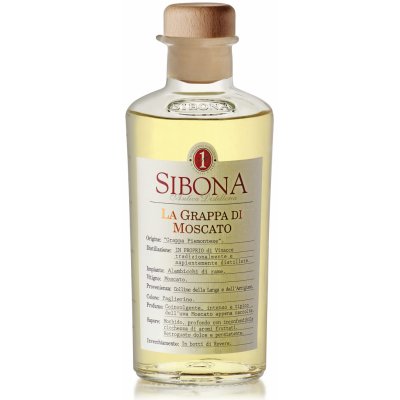 Sibona Grappa di Moscato 40% 0,5 l (holá láhev) – Hledejceny.cz