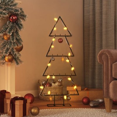 vidaXL Kovový vánoční stromeček pro dekorace černý 90 cm – Hledejceny.cz