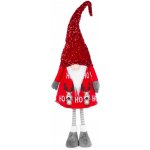 MagicHome Postavička Skřítek látkový červený 32x22x130 cm ST8091339 – Hledejceny.cz