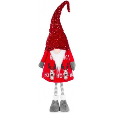 MagicHome Postavička Skřítek látkový červený 32x22x130 cm ST8091339 – Hledejceny.cz