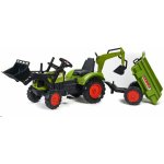 FALK Šlapací traktor 2070 Claas Arion 430 s nakladačem rypadlem a vlečkou – Zboží Mobilmania