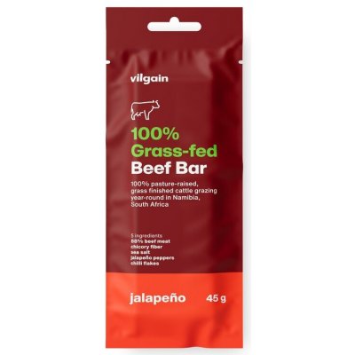 Vilgain 100% Grass-Fed Beef Bar jalapeño 45 g – Hledejceny.cz