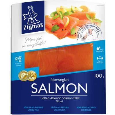 Zigmas Lehcé solené plátky lososa Gravlax 100 g – Sleviste.cz