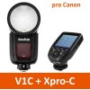 Blesk k fotoaparátům Godox V1C + Xpro-C pro Canon
