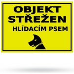 Objekt střežen hlídacím psem - Plastová cedule A5 – Hledejceny.cz