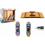 Teddies Skateboard fingerboard prstový šroubovací 2ks plast 10cm s rampou s doplňky v krabičce 30x24x6cm – Zboží Dáma