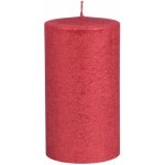 Nohel Garden Svíčka VÁLEC METALIK rustikální červená d6x9cm | Zboží Auto