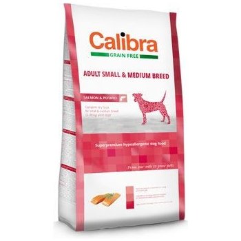 Calibra Grain Free Adult Small & Medium Breed / Salmon & Potato 12 kg