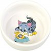 Miska pro kočky Trixie miska keramická kočka s motivem 0,3 l 11 cm