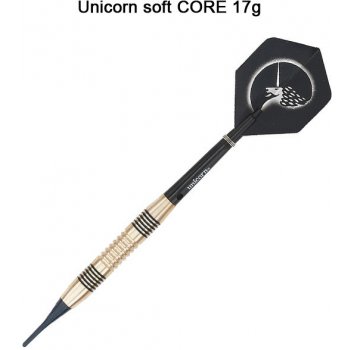 Sada soft šipek Unicorn CORE 17g, brass