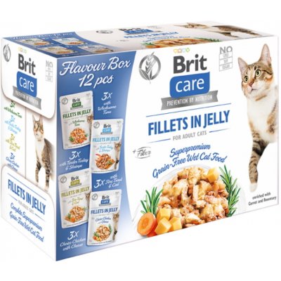 Brit Care Cat Fillets in Jelly Flavour box 12 x 85 g – Zboží Mobilmania