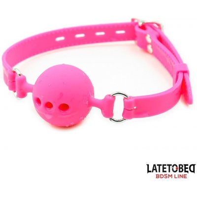 LateToBed BDSM Line Silicone Breathable Ball Gag Size S Ball 4cm Pink – Zbozi.Blesk.cz