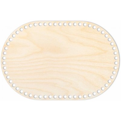 Woody Crafts Přírodní dno na háčkované košíky - Ovál Velikost: 20x10 cm – Zbozi.Blesk.cz