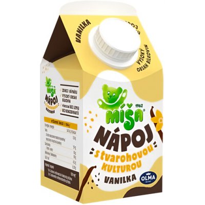 Míša Nápoj s tvarohovou kulturou vanilka 250 ml – Zboží Dáma
