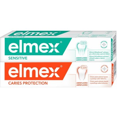 Elmex DUO Caries Protection + Sensitive 2 x 75 ml – Hledejceny.cz
