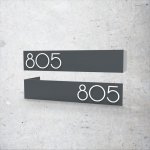 Domovní číslo - ROHOVÁ DESKA - ART - 3 ČÍSLICE 8 cm – Sleviste.cz