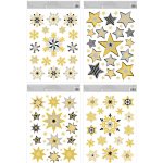 Anděl Přerov s.r.o. Okenní fólie vánoční - s glitry hvězdy a vločky 20 x 30cm – Hledejceny.cz