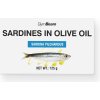 Konzervované ryby GymBeam Sardinky v olivovém oleji 125 g