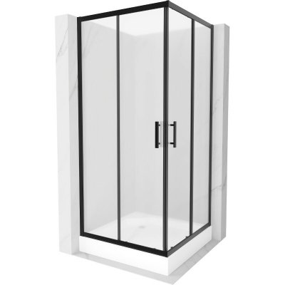 Mexen Rio čtvercová sprchová kabina 90 x 90 cm, matná, černá + vanička, bílá - 860-090-090-70-30-4510 – Hledejceny.cz