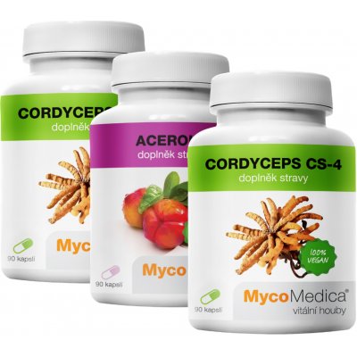 MycoMedica Cordyceps CS-4 2× 90 kapslí + Acerola 90 kapslí – Hledejceny.cz